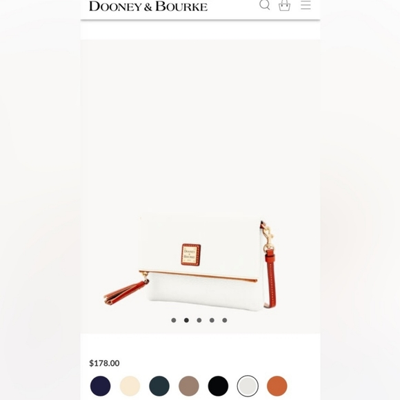 Dooney & Bourke Pebble Grain Foldover Zip Crossbody Bag - Picture 15 of 16